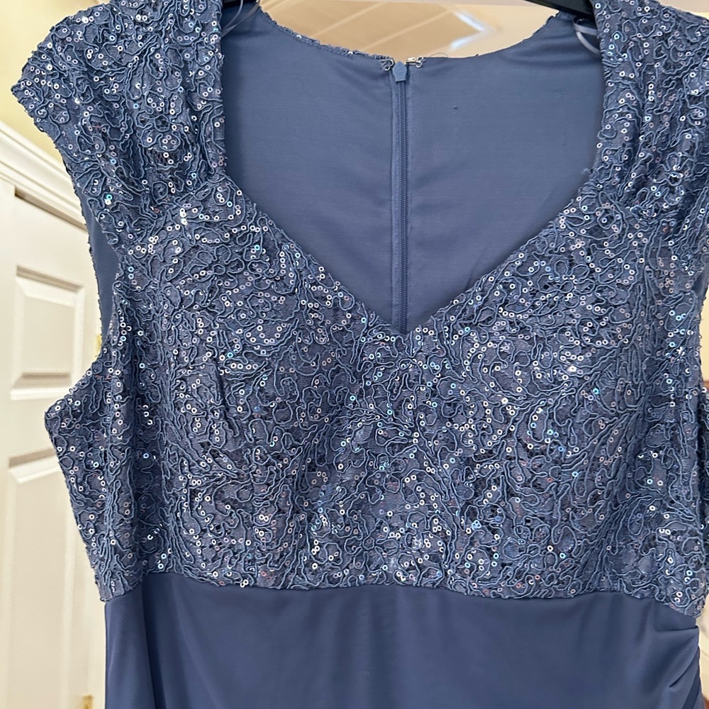 Alex Evenings Blue Maxi Dress